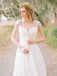 Long Chiffon Sweetheart Elegant Beaded Cap Sleeve Backless Lace Wedding Dress, WD0372