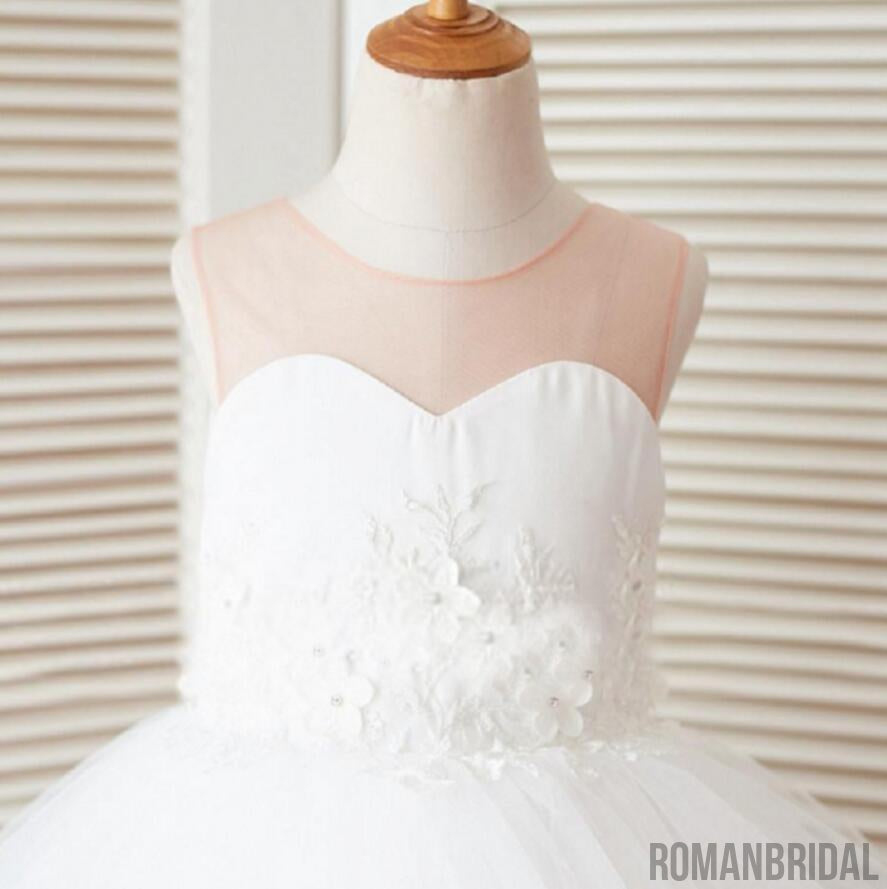 Unique New Design Baby Fashion Tulle Lovely Cutest Wedding Flower Girl Dresses, FG0095