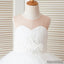 Sweet Flower Girl white Tulle Jewl Sleeveless applique Dress, Cute Flower Girl Dress, FG0094