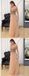 Spaghetti Straps V-neck Beading Tulle Prom Dresses, PD0665