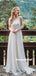 Simple A-line Chiffon Long Sleeve Cheap Long Wedding Dresses Online,RBWD0039