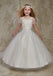 White applique Sleeveless Tutu Elegant princess dress, flower girl dresses, FG0119