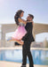 Lovely High Neck Halter Sparkly Sequins Top Pink Skirt Short Homecoming Dresses, HD0378