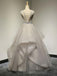 New Arrival A-line Floor-length scoop beading organza evening gowns, long prom dresses, PD0513