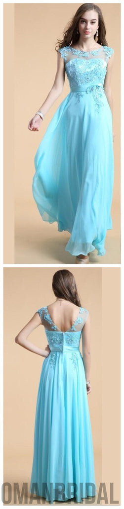 Blue A-line Pretty Cheap Party Evening Long Prom Dresses Online,PD0126