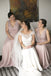 A-line Floor-length Long Chiffon Bridesmaid Dresses With Pleats, BD0552
