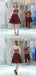 Halter A-line Beading Top Backless Chiffon Homecoming Dresses, HD0496