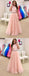 Sparkly A-line Floor-length Two Piece Halter Lace Top Beading Prom Dresses, PD0570