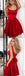 New Arrival Simple A-line Red Sleeveless Short Mini Homecoming Dresses, HD0369