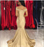 Mermaid Off Shoulder Elegant Cheap Prom Dress With Pleats, PD0625
