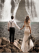 Newest Two-pieces Mermaid Half Sleeves Full Lace Long Wedding Dresses, WD0479