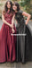 A-line Round Neck Short Sleeves Appliques Long Prom Dresses With Pockets, PD0840