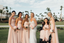 Sweetheart Stapless Sequins Top Short Chiffon Bridesmaid Dresses With Split, BD0622