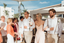 Sweetheart Stapless Sequins Top Short Chiffon Bridesmaid Dresses With Split, BD0622