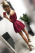 Newest Off-shoulder Long Sleeves Lace Short Homecoming Dresses, HD0569