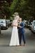 A-line V-neck Spaghetti Straps Backless Rhinestones Wedding Dresses, WD0496