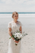 Sheath Round-neck Short Sleeves Backless Lace Appliques Wedding Dresses, WD0498