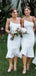 Mermaid One-shoulder Sleeveless Short Bridesmaid Dresses With Ruffles, BD0632