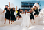 A-line V-neck Short Sleeves Short Dark Green Bridesmaid Dresses, BD0635