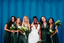 A-line V-neck Short Sleeves Short Dark Green Bridesmaid Dresses, BD0635