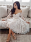 A-line Off-shoulder Appliques Pink Homecoming Dresses, HD0578