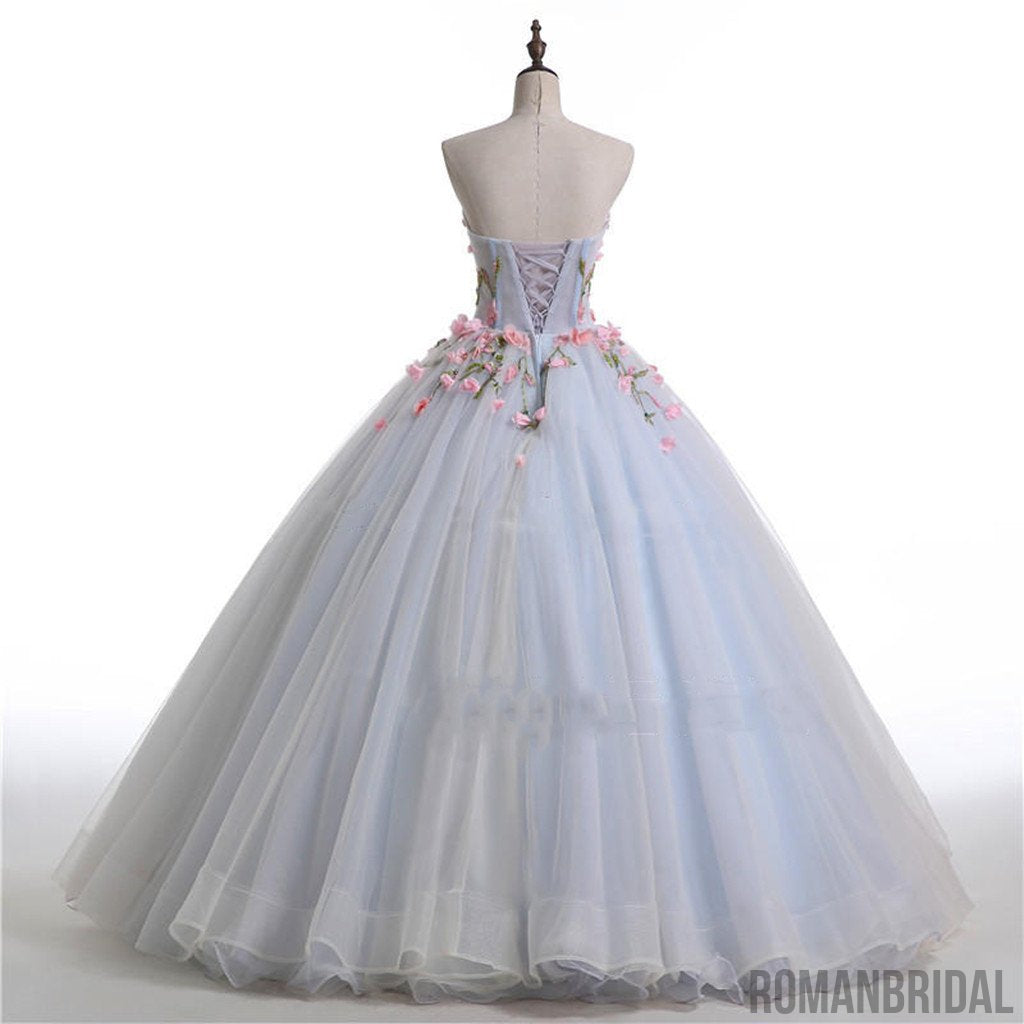 Floor-length Advanced Customization Lace Up Sweetheart Wedding Party Dress, WD0301