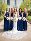 A-line Halter Floor-length Chiffon Simple Bridesmaid Dresses, BD0580