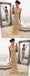Champagne Mermaid Zipper-Back Crystals Gorgeous Halter Sleeveless  Long Prom Dress, PD0500