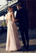 A-line Floor-length Appliques Long Tulle Prom Dresses, PD0658