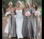 A-line Floor-length V-neck Sleeveless Long Bridesmaid Dresses, BD0589