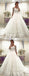 Amazing 3/4 Sleeves Lace Bateau Neck Ball gown, Wedding Dresses With Train, WD0407