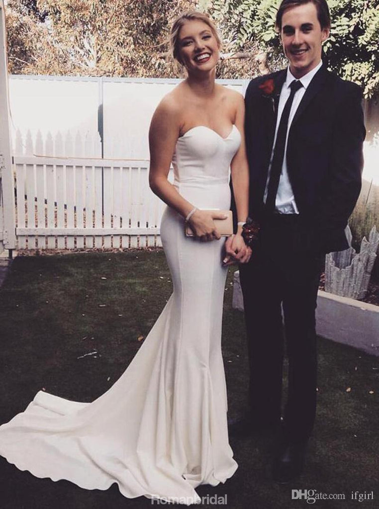 Simple Mermaid Sweetheart Long cheap Prom Dress, PD0600