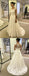 Cheap Ivory Long Lace A-line Modest Beach Wedding Dresses With Belt, WD0424