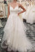 Spaghetti Straps Lace Appliques Organza Cheap Wedding Dresses, WD0425