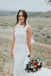 Mermaid Sleeveless Bateau Neck Backless Long Wedding Dresses, WD0440