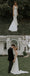 Spaghetti Straps V-neck Lace Top Cheap Wedding Dresses With Train, WD0437