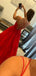 Elegant Spaghetti Straps A-line Tulle Red Long Prom Dress Online, OL251