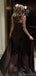 Elegant One Shoulder Mermaid Side Slit Black Satin Bridesmaid Dresses Online, BG477