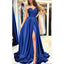 Elegant Satin Sweetheart Side Slit A-line Long Bridesmaid Dresses Online, BG623