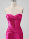 Elegant Sweetheart Mermaid Short Azalea Satin Homecoming Dresses Online, HD0735