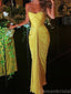 Simple Sweetheart Mermaid Yellow Long Evening Prom Dress Online, OL094