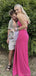 Simple Straight Mermaid Sleeveless Side Slit Azalea Evening Prom Dress Online, OL100