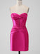 Elegant Sweetheart Mermaid Short Azalea Satin Homecoming Dresses Online, HD0735