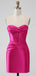 Elegant Sweetheart Mermaid Short Azalea Satin Homecoming Dresses Online, HD0735