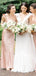 Elegant Spaghetti Straps Column Satin Pearl Pink Bridesmaid Dresses Online, BG789