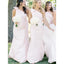 Elegant One Shoulder Mermaid Pearl Pink Satin Bridesmaid Dresses Online, BG784