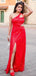 Sparkly One Shoulder A-line Side Slit Sequins Long Bridesmaid Dresses, BG413