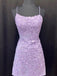 Elegant Spaghetti Straps A-line Lilac Short Homecoming Dresses Online, HD0718