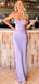 Simple Sweetheart Mermaid Sleeveless Lilac Bridesmaid Dresses, BG526