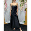 Elegant Spaghetti Straps Mermaid Satin Black Bridesmaid Dresses Online, BG783